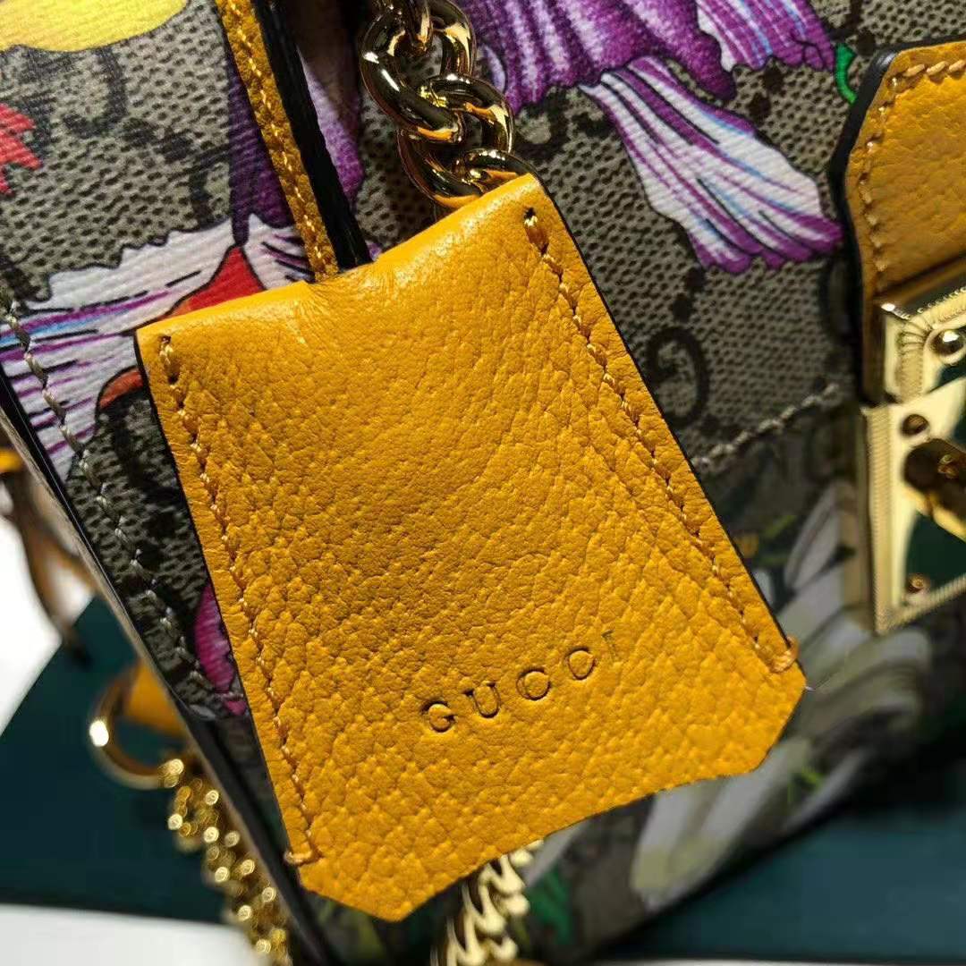 G*u*i gg women padlock gg flora small bamboo shoulder bag