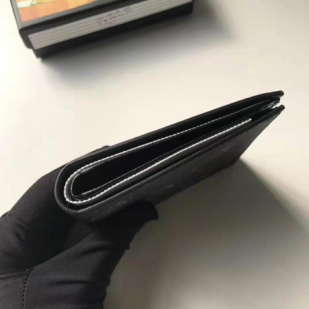 G*u*i gg men gg wallet with tiger print in black/grey gg supreme canvas