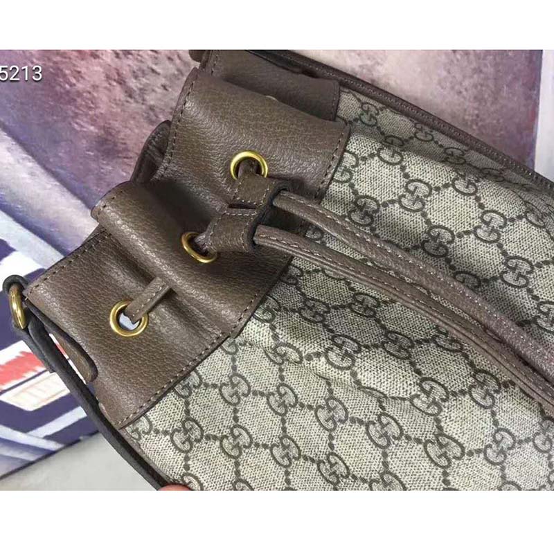 G*u*i gg women ophidia gg bucket bag in beige and ebony gg supreme canvas