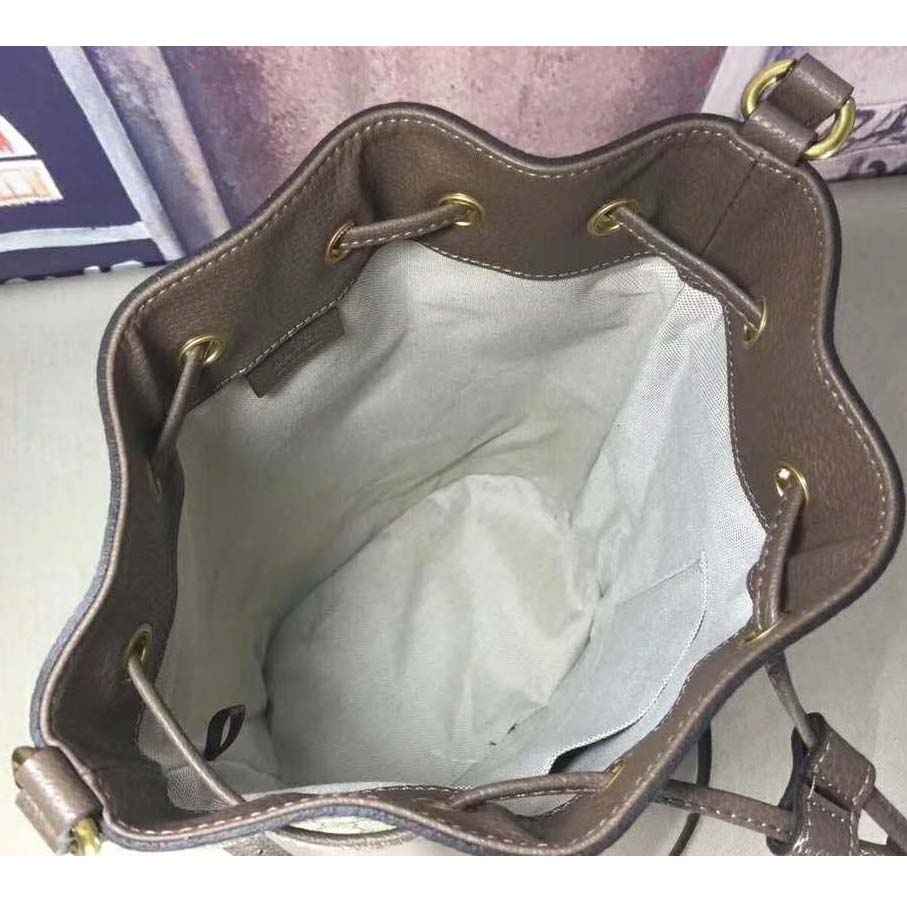 G*u*i gg women ophidia gg bucket bag in beige and ebony gg supreme canvas