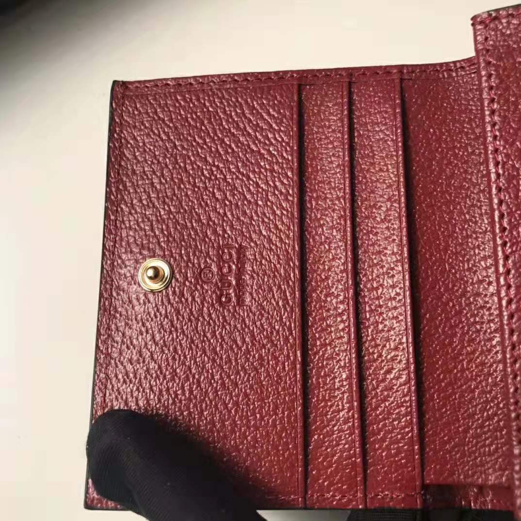 G*u*i gg women ophidia gg flora card case wallet in gg supreme canvas-red