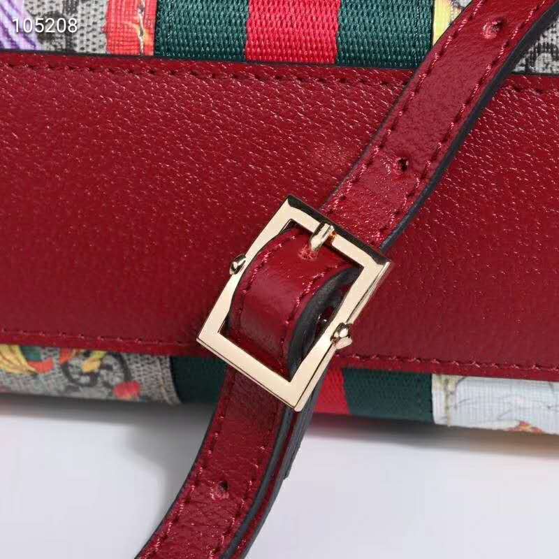 G*u*i gg women ophidia gg flora small tote bag in beige/ebony gg supreme canvas