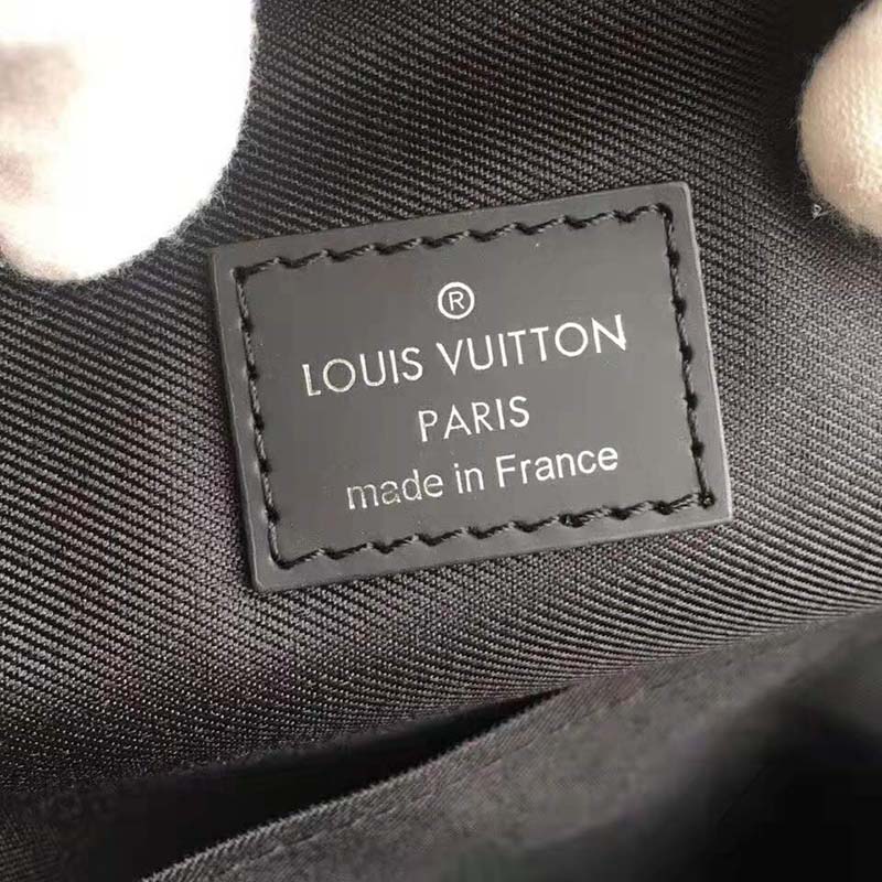Louis Vuitton LV Men Avenue Sling Bag in Coated Damier Graphique Canvas-Grey