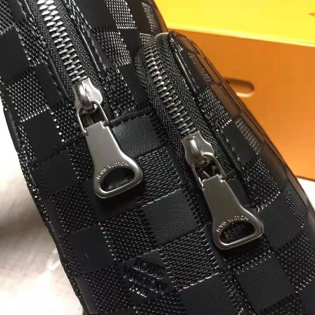Louis Vuitton LV Men Avenue Sling Bag in Damier Infini Leather-Black