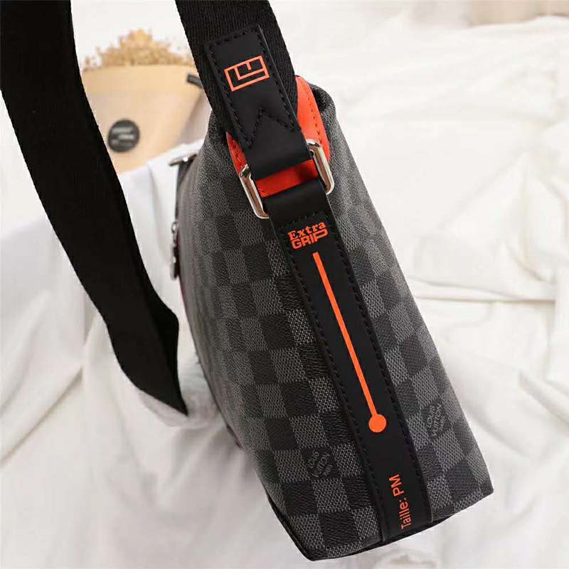 Louis Vuitton LV Men Damier Cobalt Race Discovery Messenger PM Bag-Grey