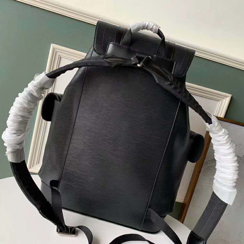 Louis Vuitton LV Unisex Christopher PM Backpack in Cowhide Leather-Black