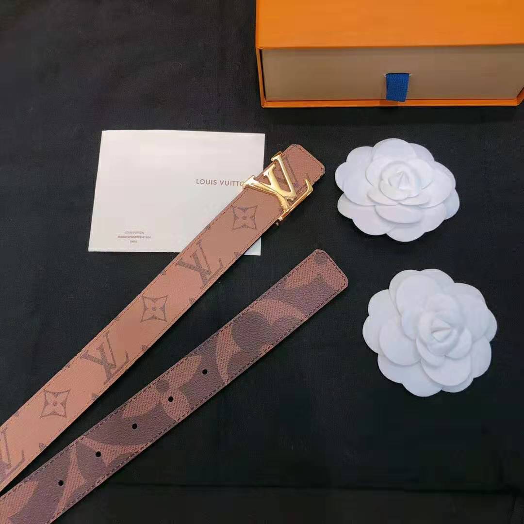 Louis Vuitton LV Unisex LV Iconic 30mm Reversible Belt in Oversized Monogram Reverse Canvas