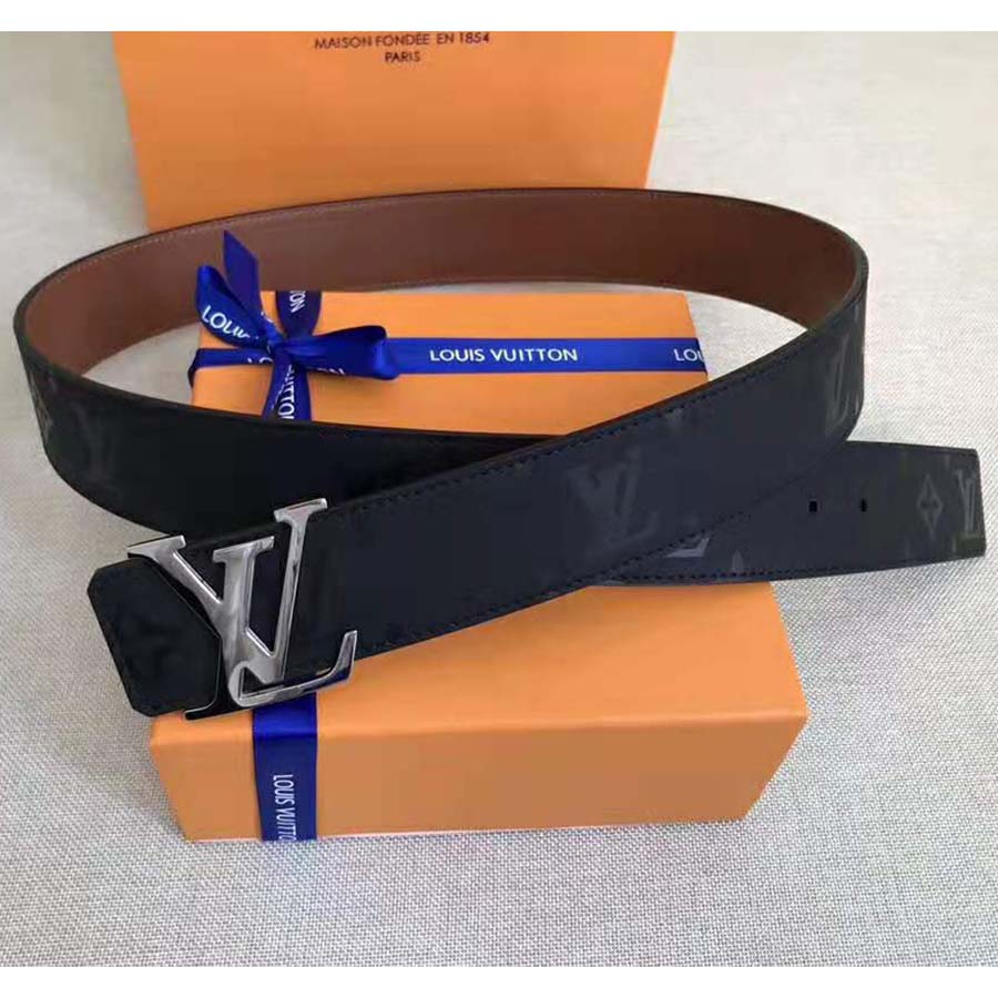 Louis Vuitton LV Unisex LV Pyramide 40mm Reversible Buckle Belt-Black