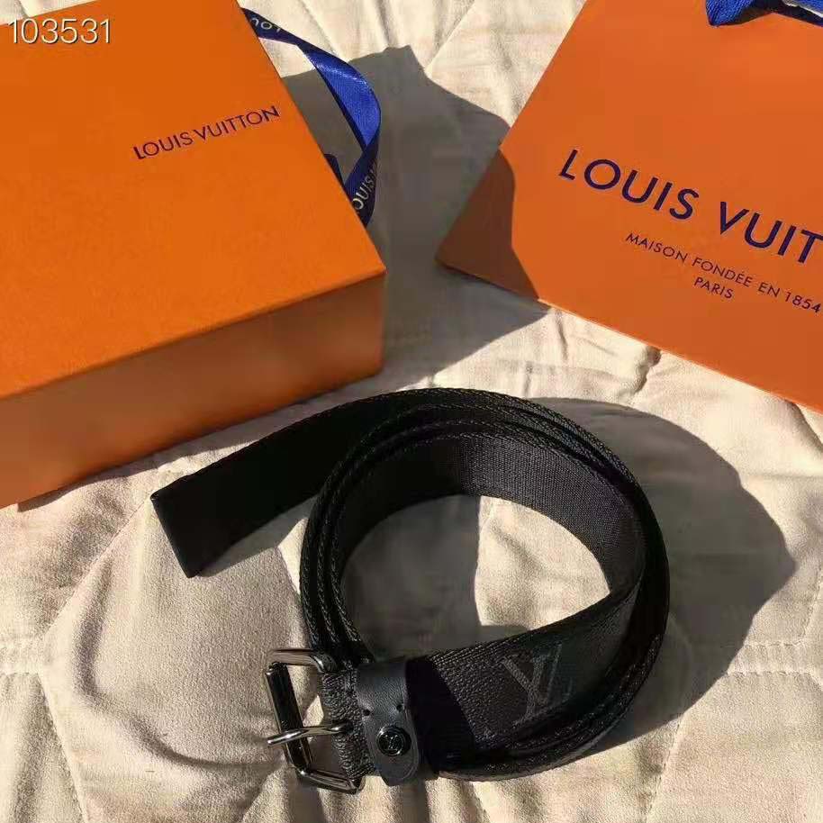 Louis Vuitton LV Unisex Signature Extra Long 35mm Belt-Grey