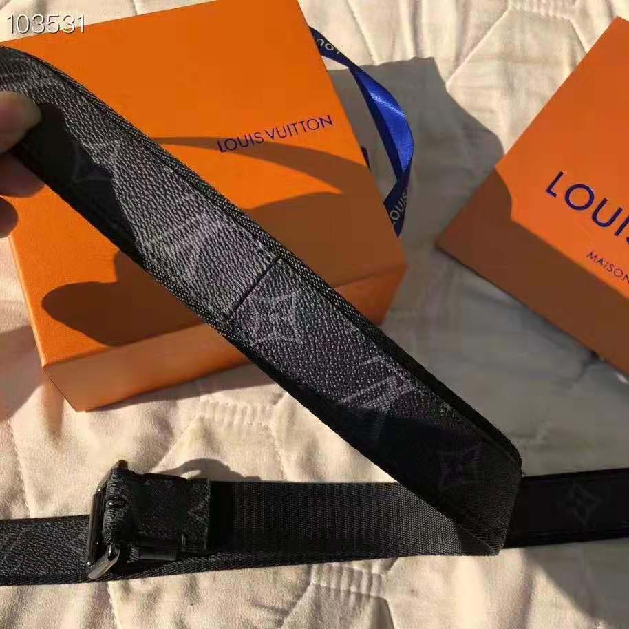Louis Vuitton LV Unisex Signature Extra Long 35mm Belt-Grey