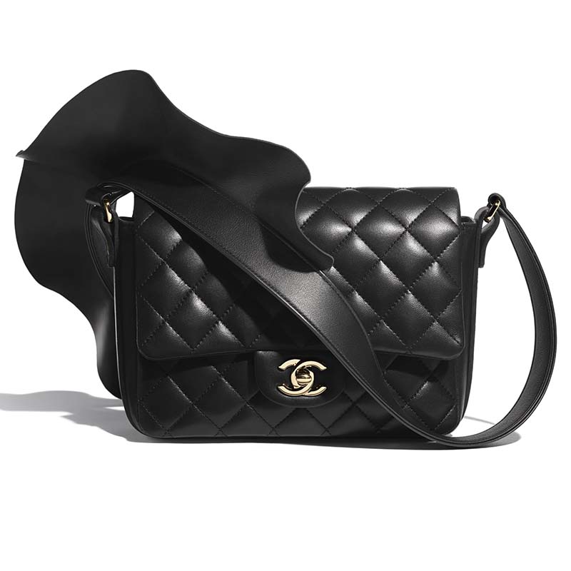 Chanel Women Flap Bag Lambskin Calfskin & Gold-Tone Metal