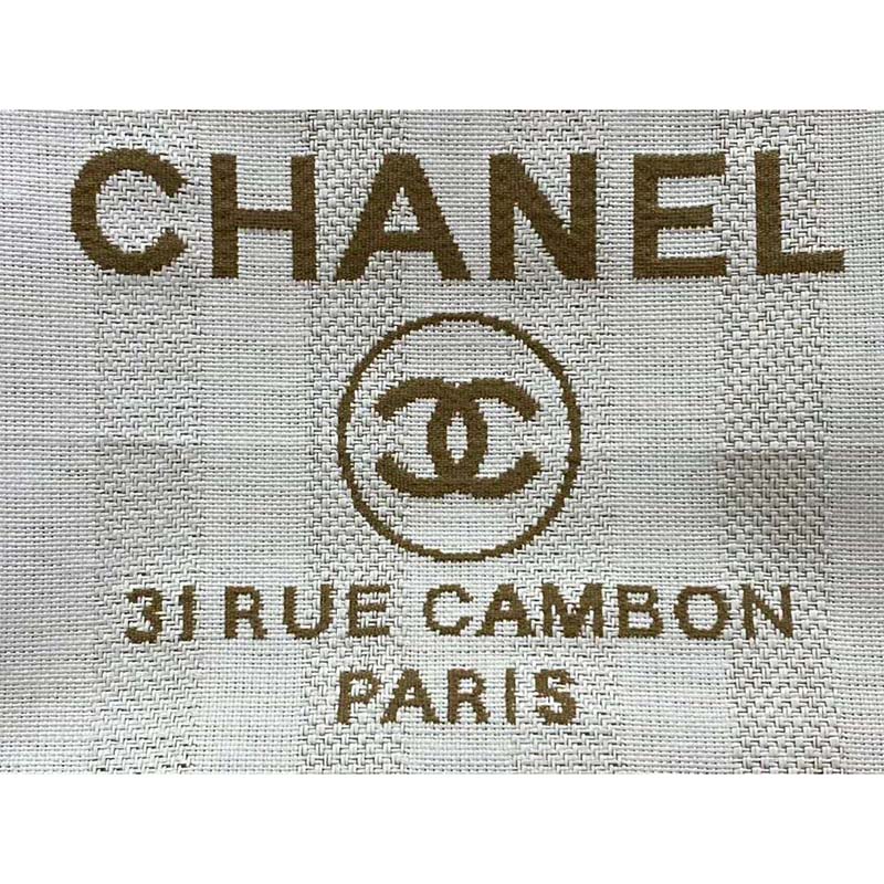 Chanel Women Shopping Bag in Mixed Fibers-Beige