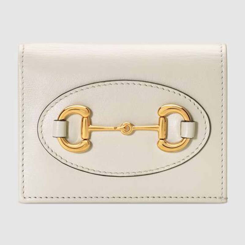 G*u*i gg unisex G*u*i 1955 horsebit card case wallet leather