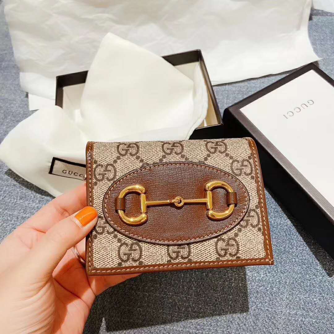 G*u*i gg unisex G*u*i 1955 horsebit card case wallet supreme canvas
