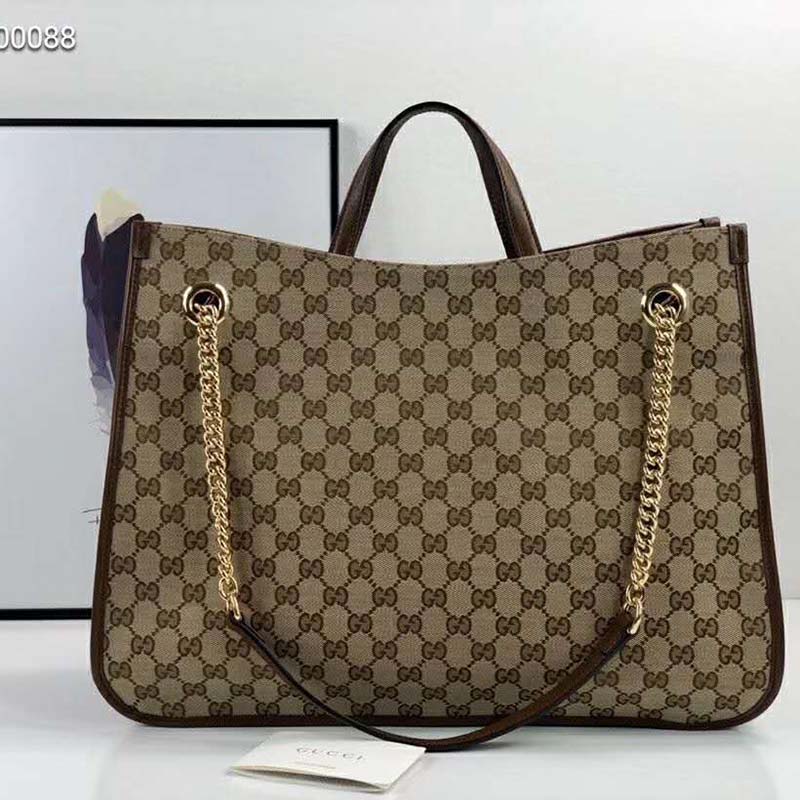 G*u*i gg unisex G*u*i 1955 horsebit large tote bag-brown