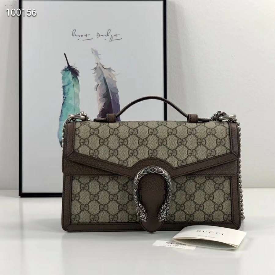 G*u*i gg women dionysus gg top handle bag beige supreme canvas