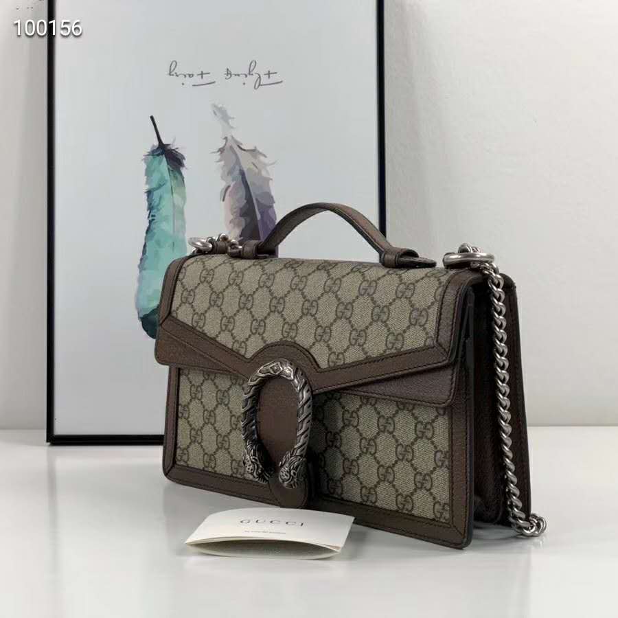 G*u*i gg women dionysus gg top handle bag beige supreme canvas