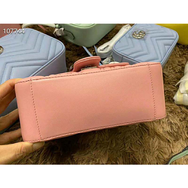 G*u*i gg women gg marmont mini top handle bag-pink
