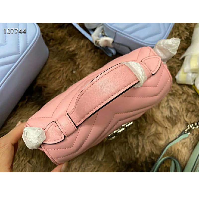 G*u*i gg women gg marmont mini top handle bag-pink