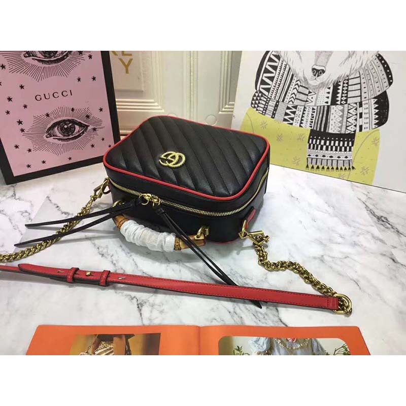 G*u*i gg women gg marmont small shoulder bag with bamboo