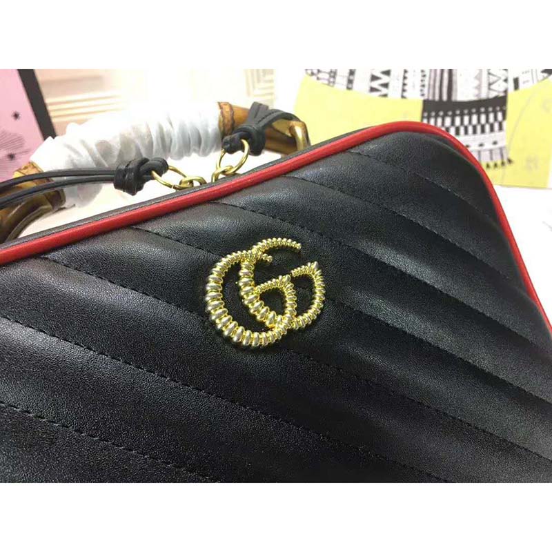 G*u*i gg women gg marmont small shoulder bag with bamboo