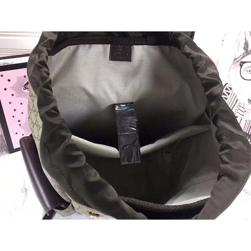 G*u*i gg unisex ophidia gg medium backpack beige/ebony supreme canvas