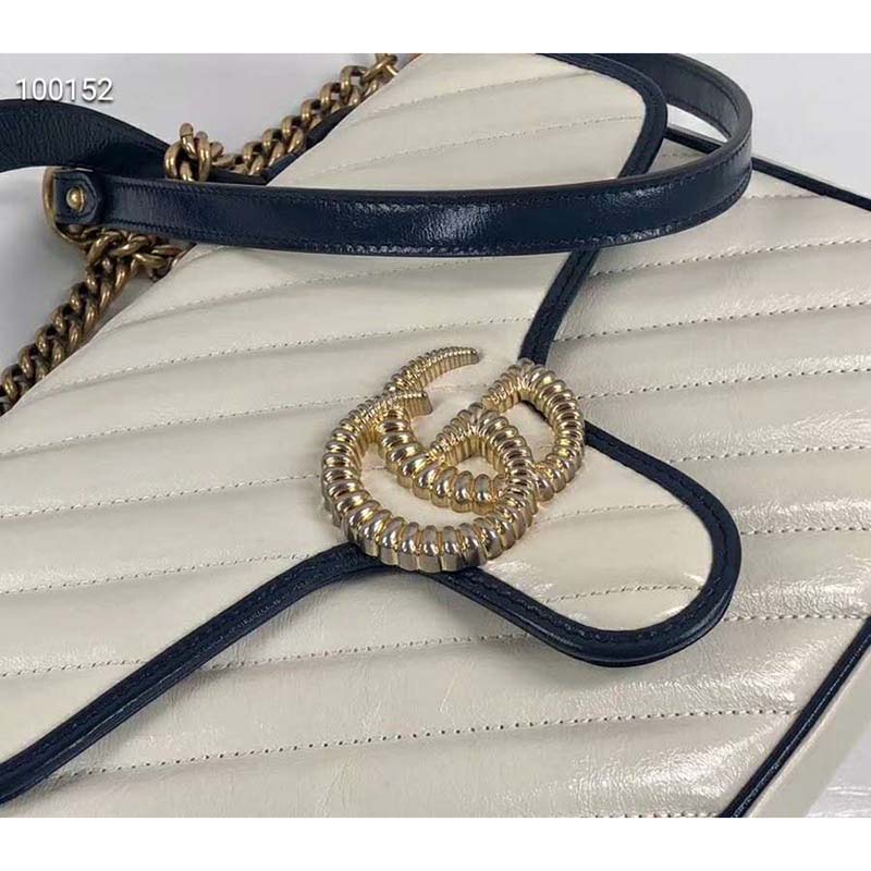 G*u*i gg women gg marmont mini top handle bag-white