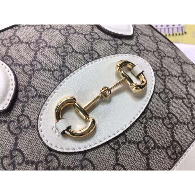 G*u*i gg women G*u*i 1955 horsebit small top handle-white