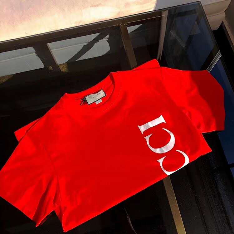 G*u*i gg women G*u*i print oversize t-shirt red cotton