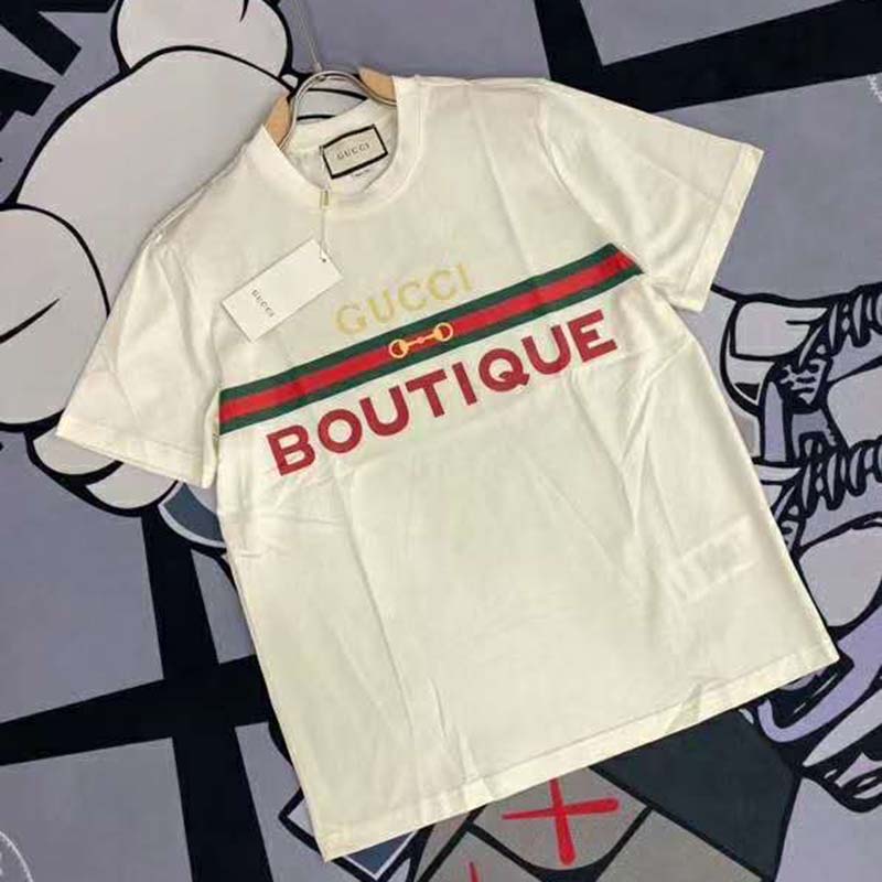 G*u*i gg women’s G*u*i boutique print t-shirt-white