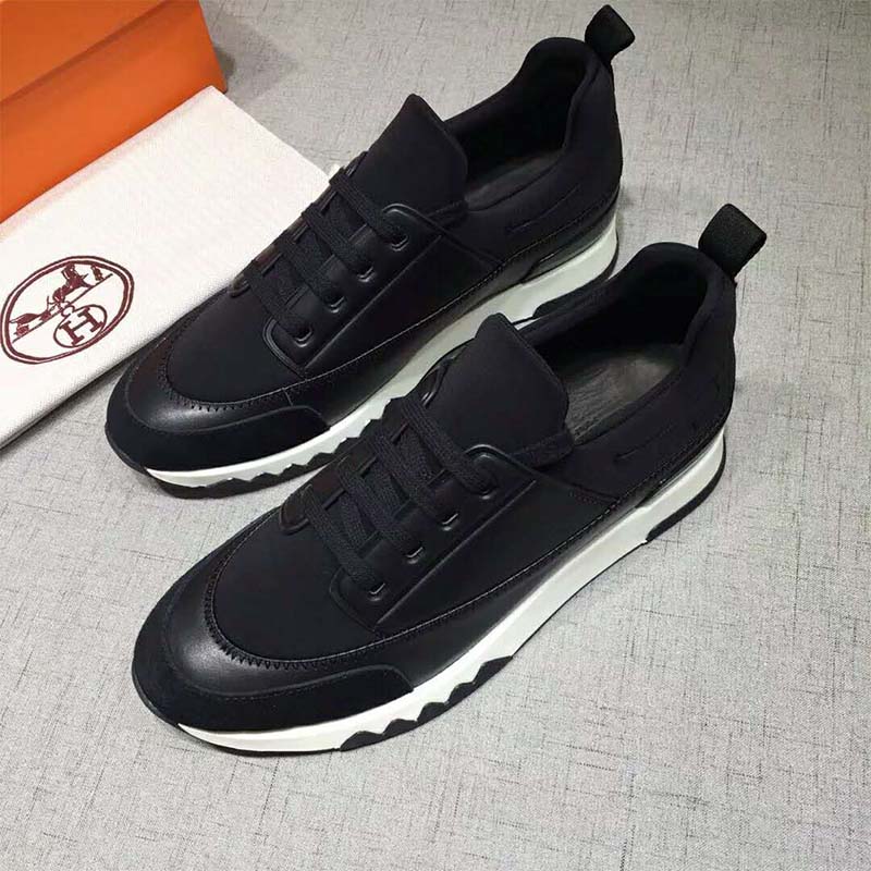 Hermes Men Shoes Stadium Sneaker-Black