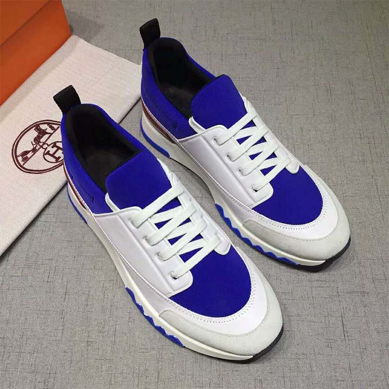 Hermes Men Shoes Stadium Sneaker-White