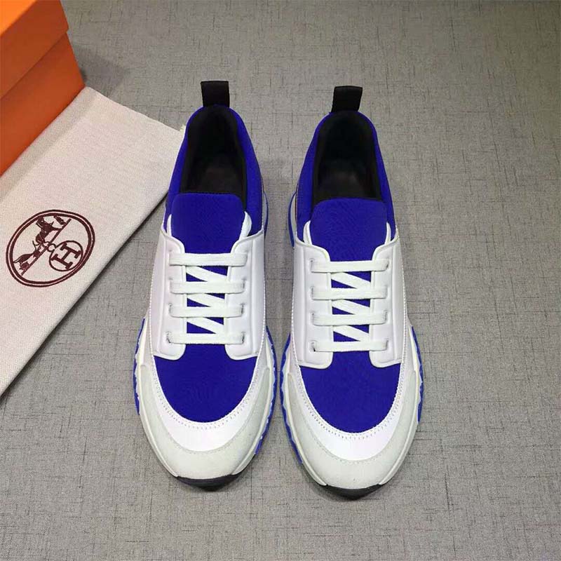 Hermes Men Shoes Stadium Sneaker-White