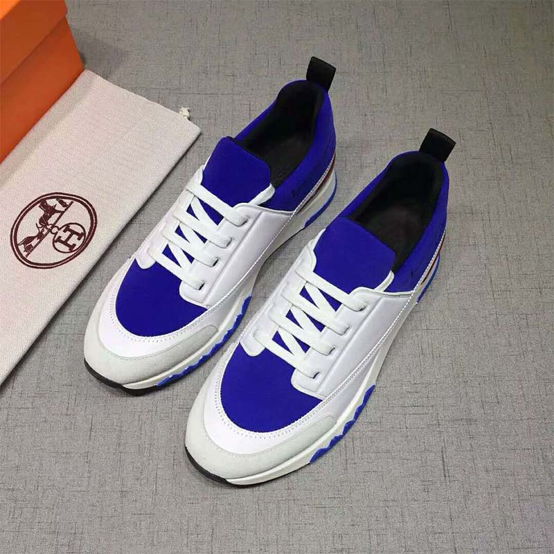 Hermes Men Shoes Stadium Sneaker-White