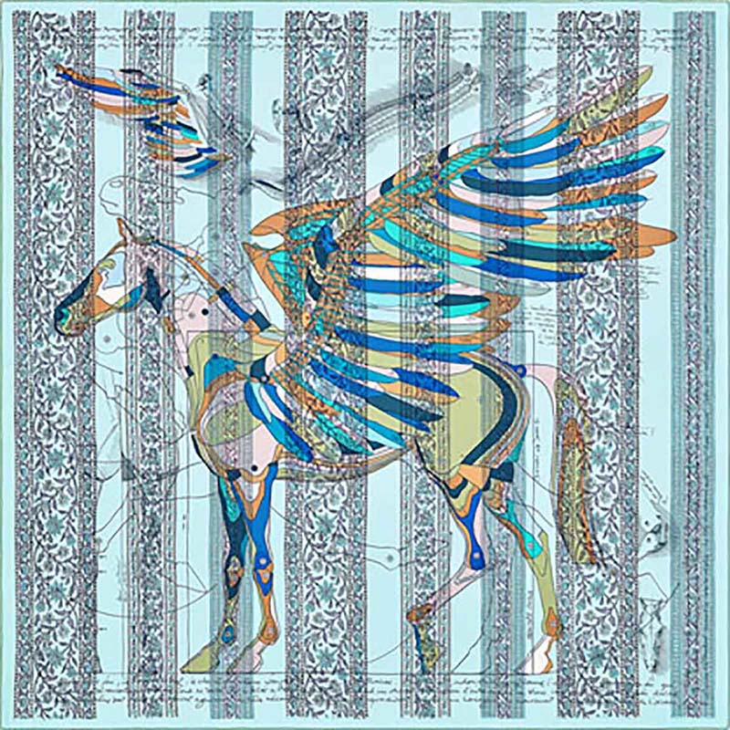 hermes women la Ma*s*n des carres pegase dhermes au bloc scarf