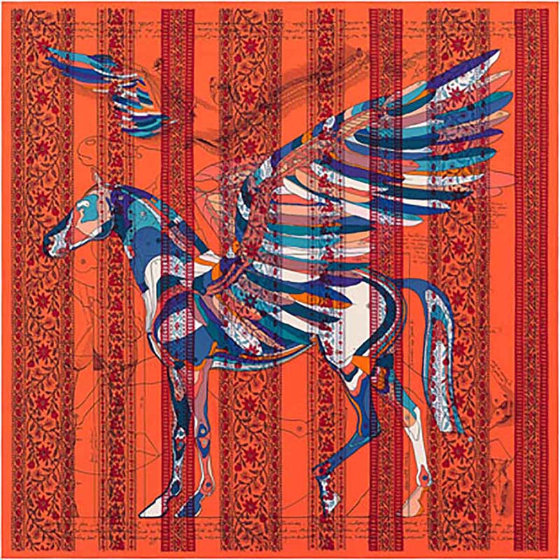hermes women la Ma*s*n des carres pegase dhermes au bloc scarf