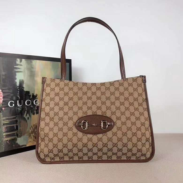 G*u*i gg unisex G*u*i 1955 horsebit tote bag original gg canvas