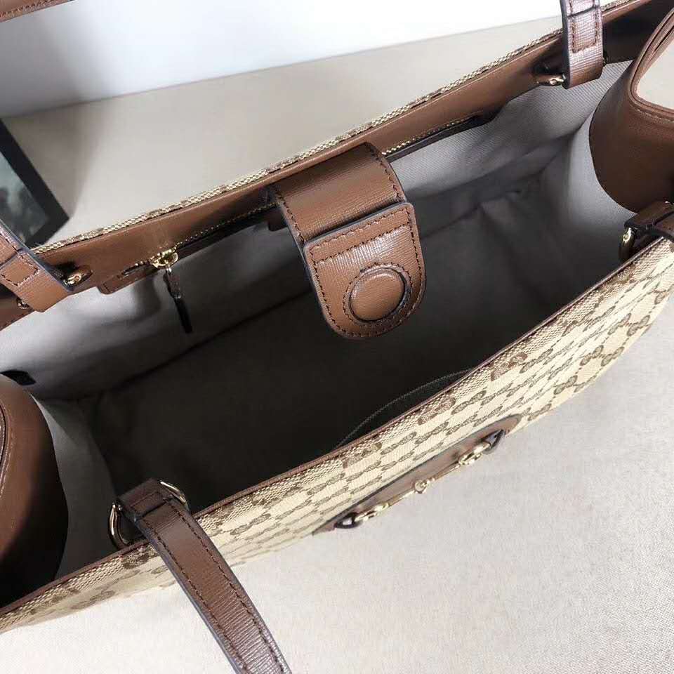 G*u*i gg unisex G*u*i 1955 horsebit tote bag original gg canvas