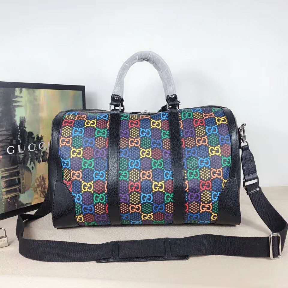 G*u*i gg unisex medium gg psychedelic carry-on duffle-black
