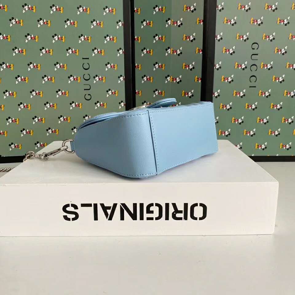 G*u*i gg women gg marmont mini top handle bag-blue