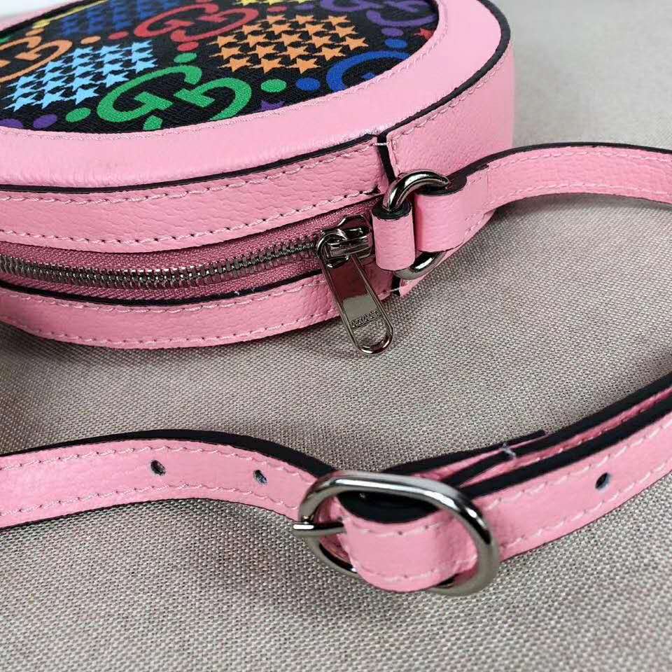 G*u*i gg women gg psychedelic round shoulder bag psychedelic supreme canvas