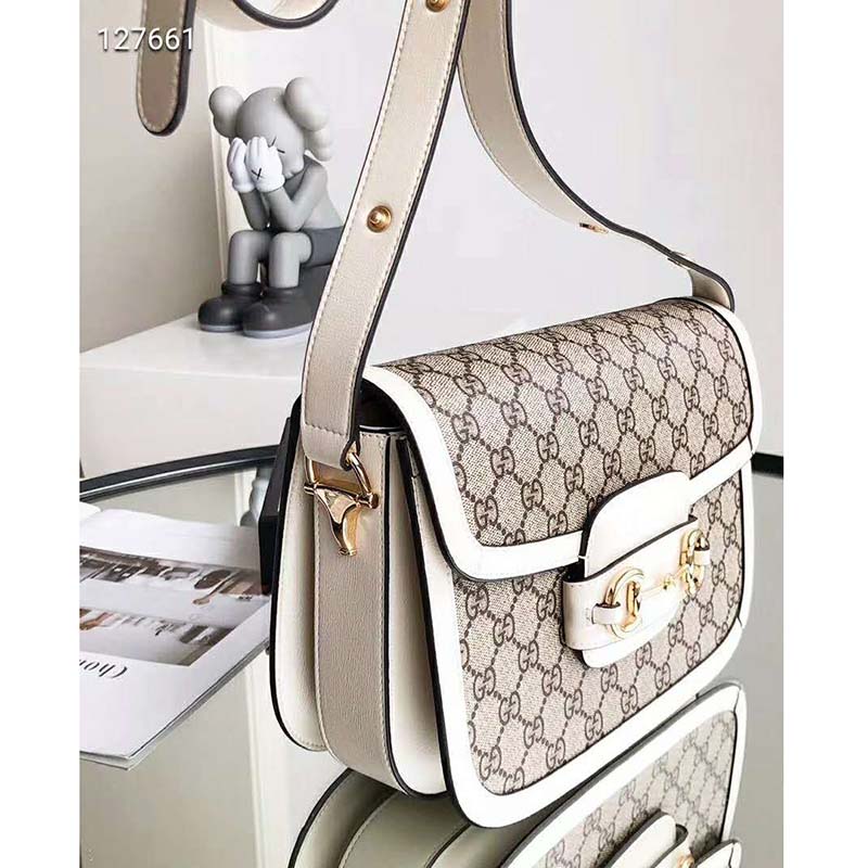 G*u*i gg women G*u*i 1955 horsebit small shoulder bag-white