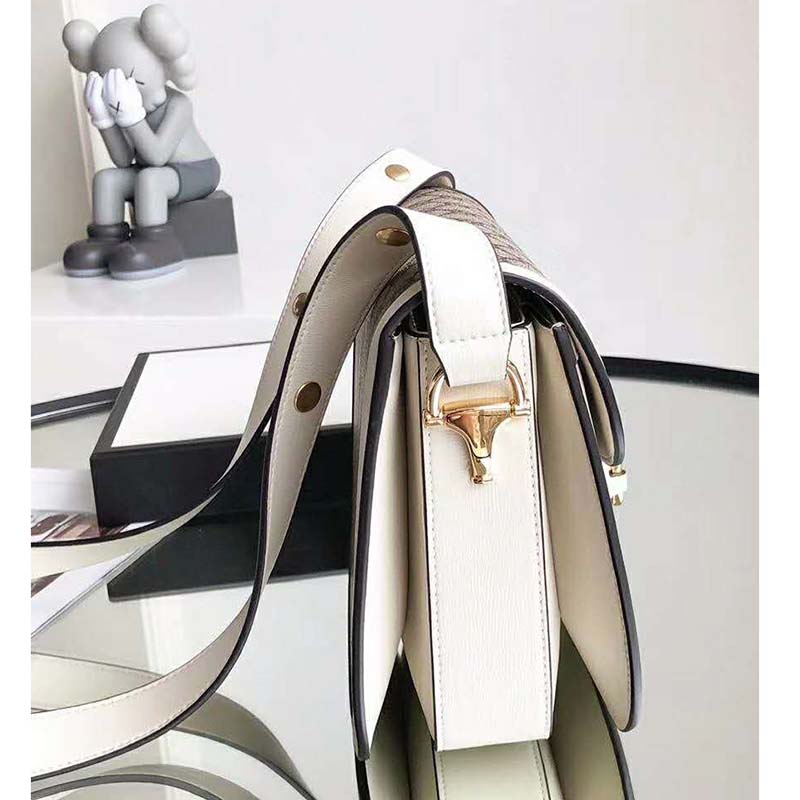 G*u*i gg women G*u*i 1955 horsebit small shoulder bag-white