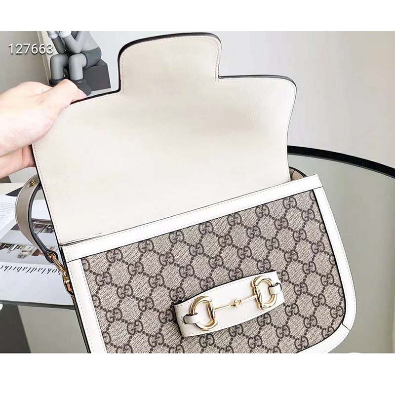 G*u*i gg women G*u*i 1955 horsebit small shoulder bag-white