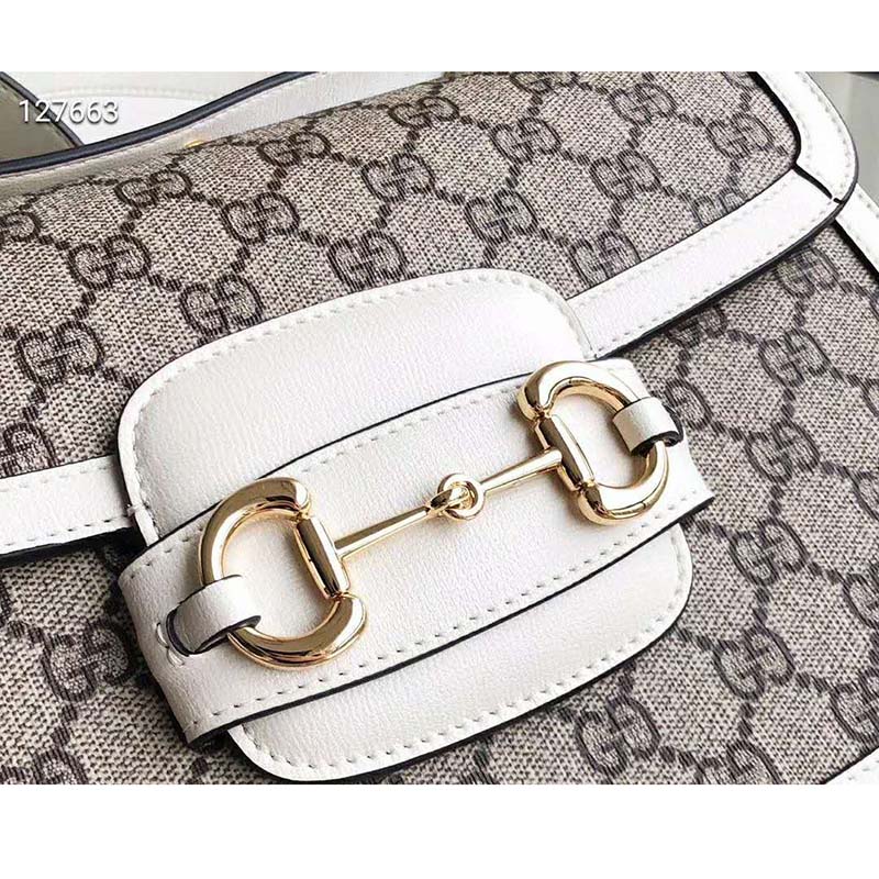 G*u*i gg women G*u*i 1955 horsebit small shoulder bag-white