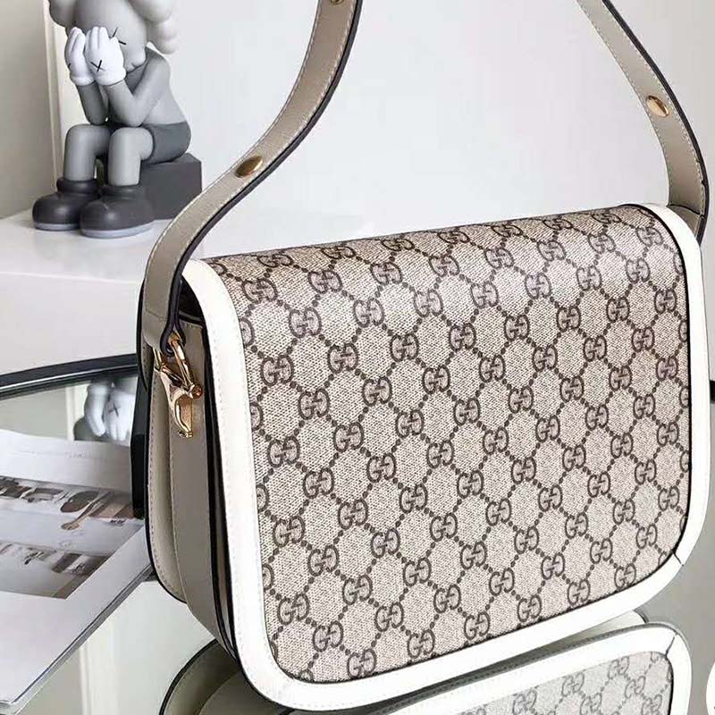 G*u*i gg women G*u*i 1955 horsebit small shoulder bag-white
