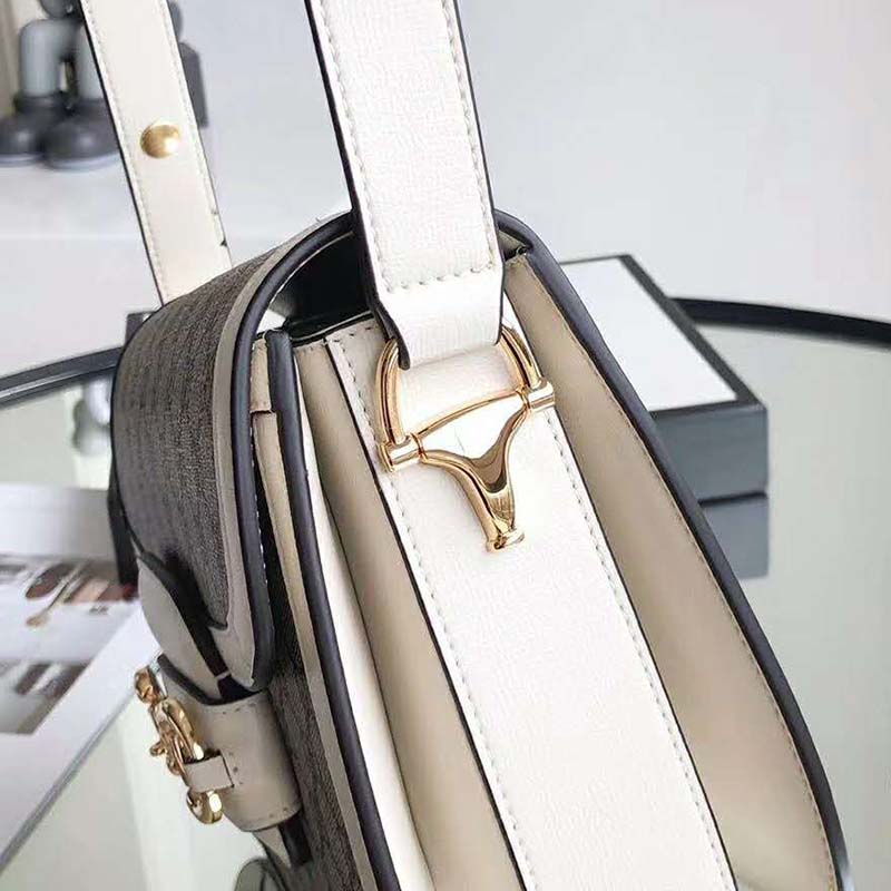 G*u*i gg women G*u*i 1955 horsebit small shoulder bag-white