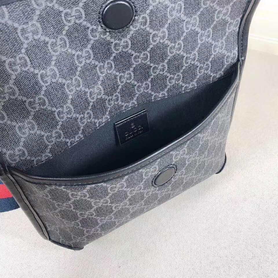 G*u*i gg unisex gg black belt bag gg supreme canvas