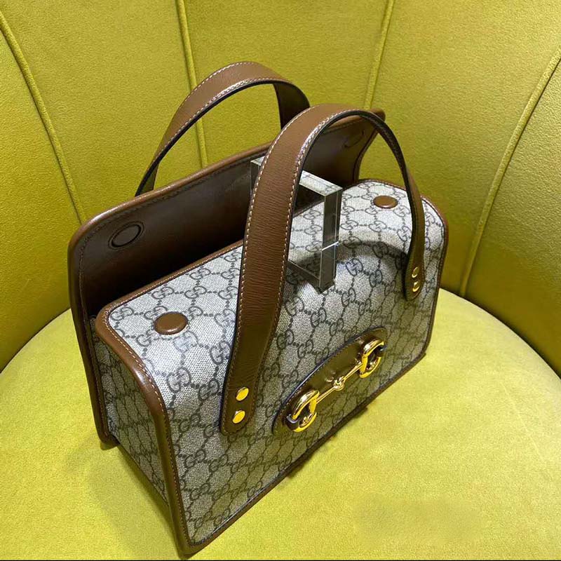 G*u*i gg women G*u*i horsebit 1955 small top handle bag-beige