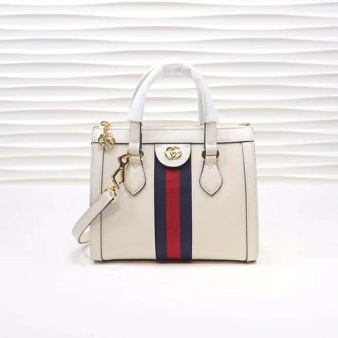 G*u*i gg women ophidia small gg tote bag white leather